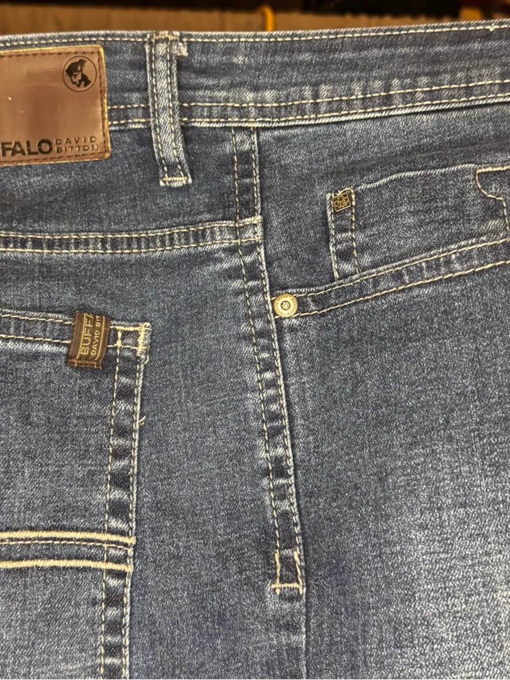 Buffalo David Bitton Jackson-X Straight Stretch Jeans 36x32 Dark Wash - Picture 8 of 11